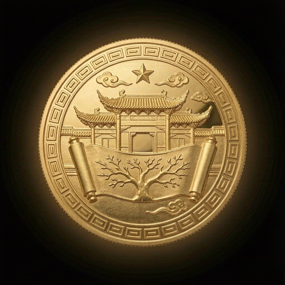 家族纪念章制作正面浮雕展示